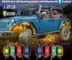 LED RGB Rock Light For Trucks Multi Color Bluetooth Control Under Car LED