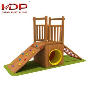 Buy cheap Small Wooden Playground Equipment Childrens Wooden Swing And Slide Sets product
