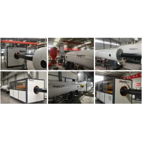 High Output HDPE Jacket Pipe Making Line with Vacuum Calibration and Single-Screw Extruder