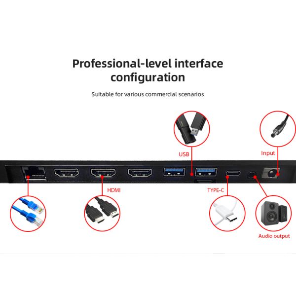 E6 Ultra Thin LCD Digital Signage 28.5mm Flush Wall Mount 43 Inch -E6 Model Series