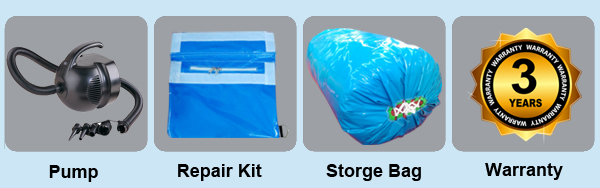 Rectangular Yellow / Blue Inflatable Above Ground Pools , Inflatable Family Pool For Backyard