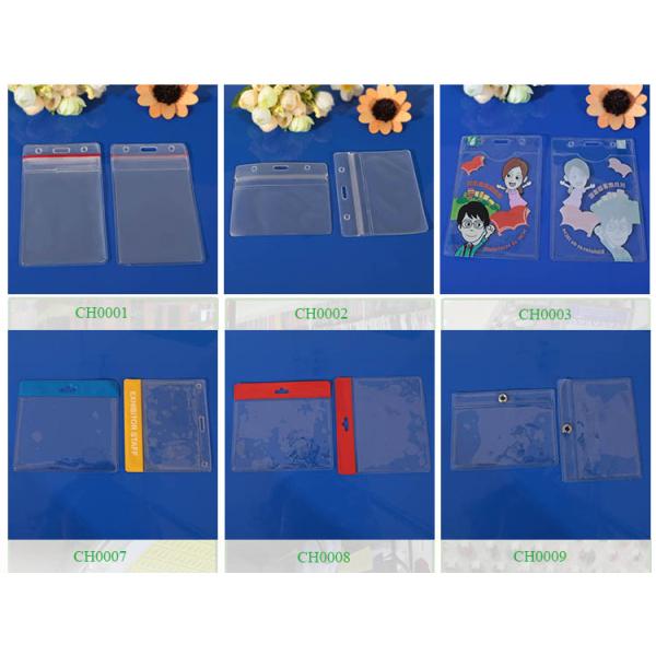 0.2MM Thickness Custom Soft PVC Badge Holder For School / Office