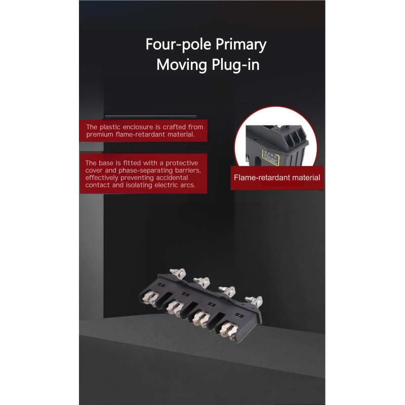 MOLDVOLT 4 Pole Primary Moving Plug In Connector Designed For Low Voltage Switchgear Main Circuits Ensuring Stable Electrical Connections