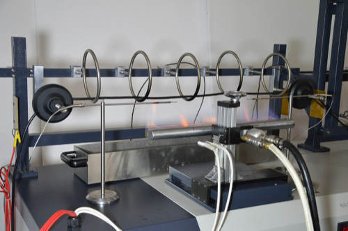 Technical diagram of testing setup