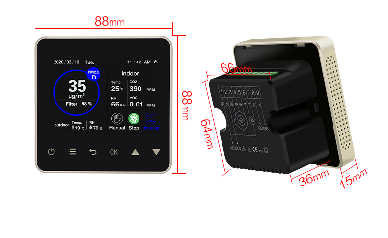 Energy Saving Ventilation Smart HVAC Controller With Real Time Data Acquisition Easy Install