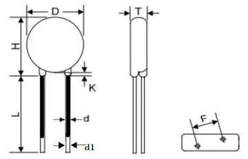 32D751K NTC Thermistor Inrush Current Limiting Of Large Current