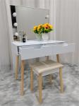 136cm Height Touch Screen MDF Solid Wood Dressing Table With Mirror