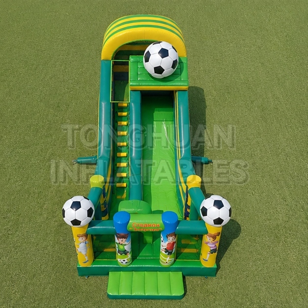 Custom Football Theme Inflatable Slide with Bounce House for Commercial Entertainment