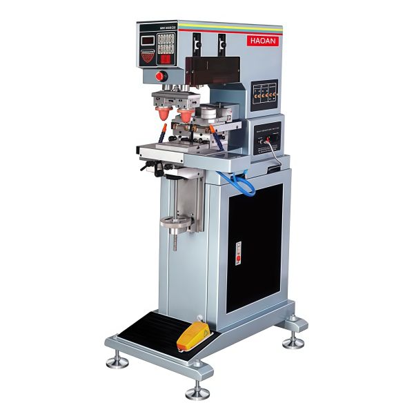 Industrial Grade Two Color Semi Automatic Pad Printing Machine With PLC Control