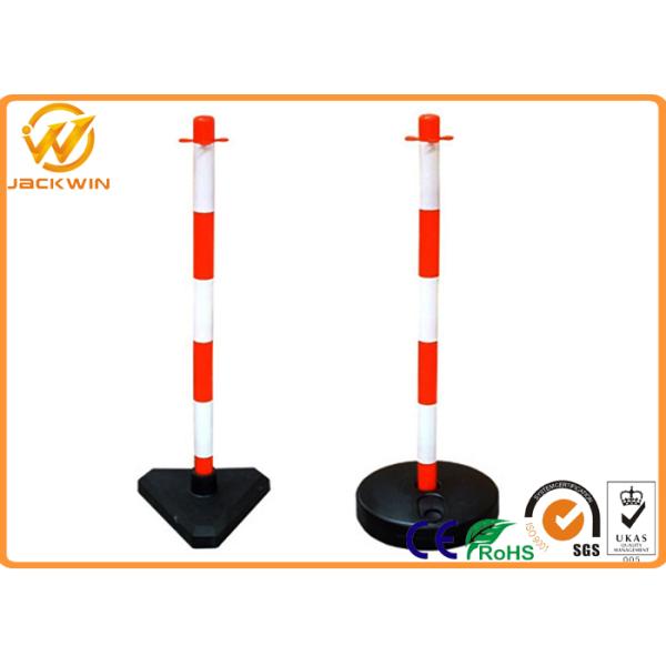 Rubber Base Road Reflector Posts , Anti Collision PVC Flexible Traffic Posts