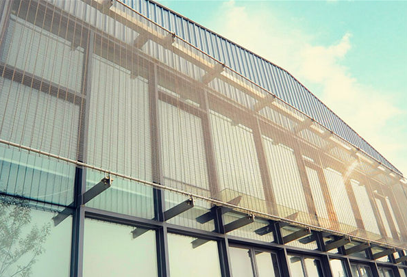 Cable Rod Architectural Wire Mesh Fabric For Facade Cladding Or Room Divider