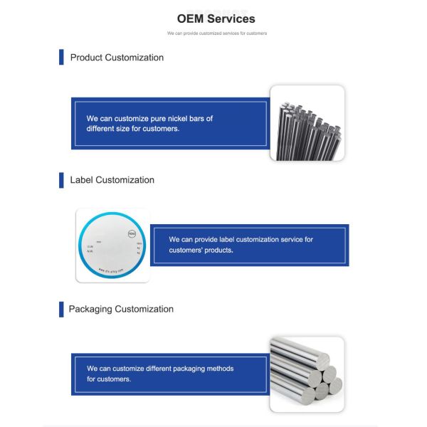 Pure Nickel Bar OEM Services