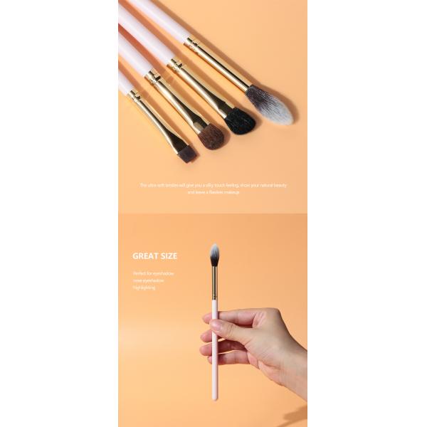 ODM Handcrafted Eyeshadow Blending Brush Set With Aluminum Ferrule