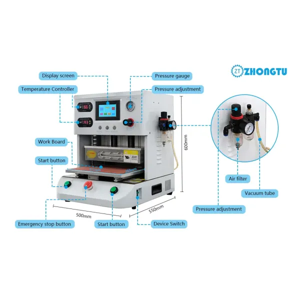 OCA Lamination Machine in operation