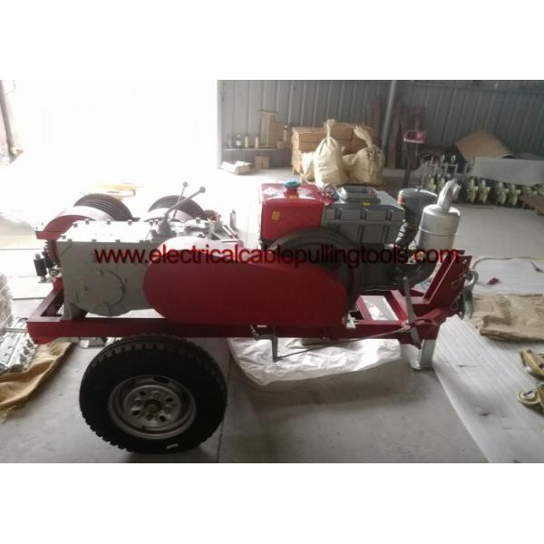 Double Capstan Drum Winch 5 Tons With Trailer Match Honda / Yamaha Gasoline Engine