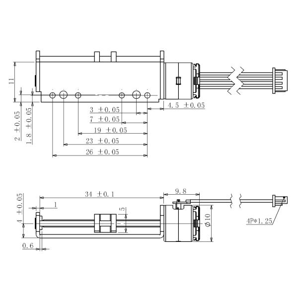 VSM1069A Easy Driver Stepper Motor 10mm With 1.25mm Pitch Connector RoHS
