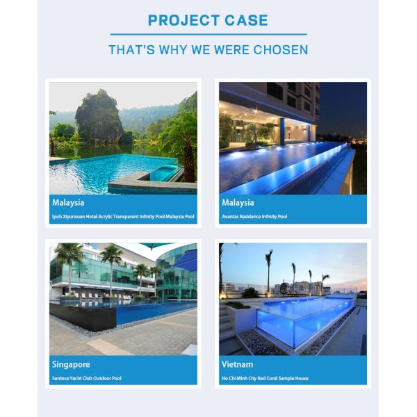 Modular Window and Acrylic Panels Plastic Sheets for Customer's Demand Swimming Pool
