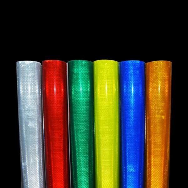 Self Adhesive Micro Prismatic Retro Reflective Vinyl For Permanent Traffic Signs
