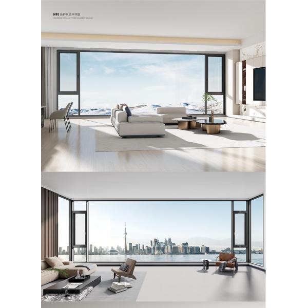 80mm Aluminum Sliding Window with Sound Insulation & Waterproof