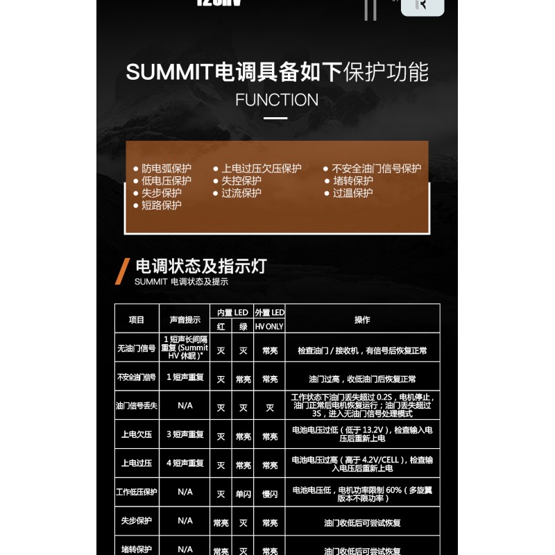 Dualsky SUMMIT120A SUMMIT 120 120A Programmable Electronic Speed Controller With 8A Constant High End ESC for RC Models