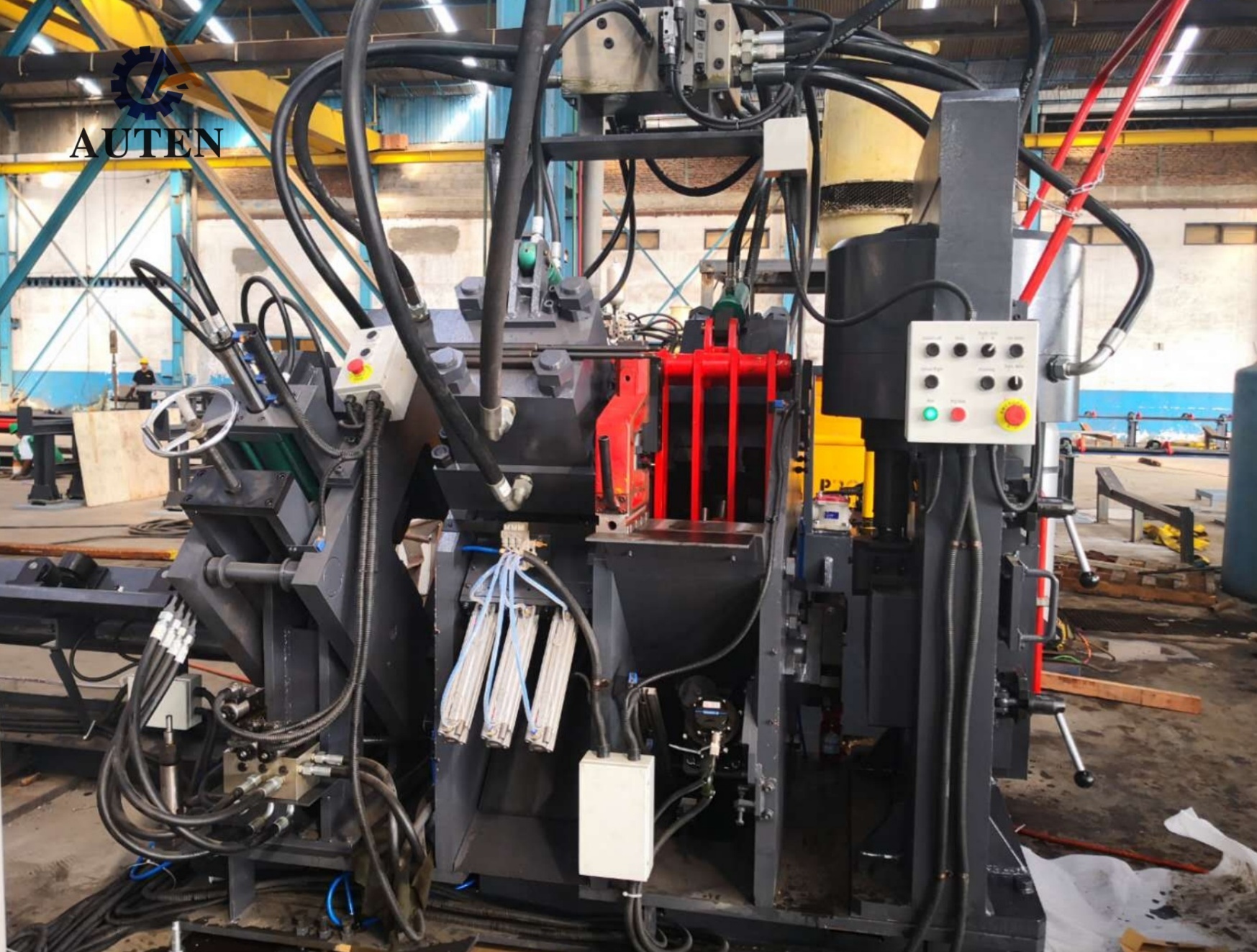 Cost Effective High Speed CNC Punching, Marking And Shearing Line For Angles Production