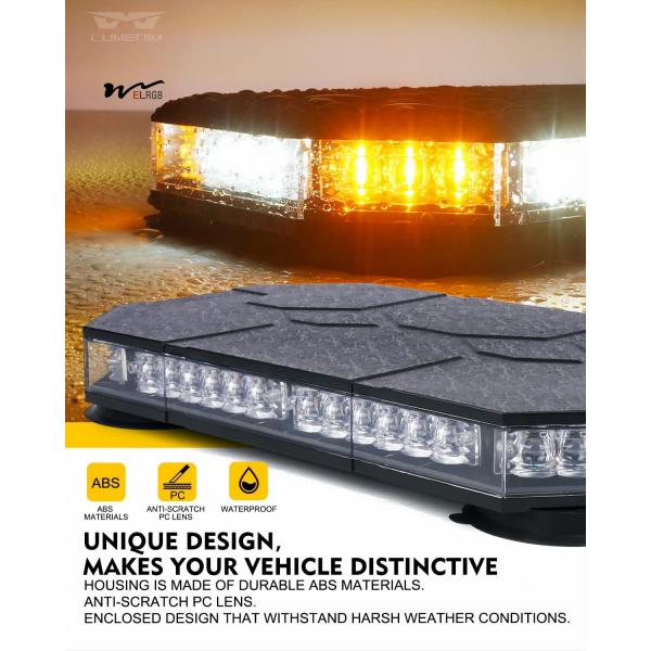 Power Source Corded Electric LED Strobe Beacon Lights Bar for Emergency Traffic Warning