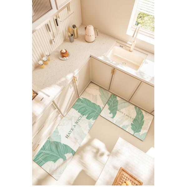 Long Kitchen Entrance Floor Mat with Customized Design and Waterproof Function