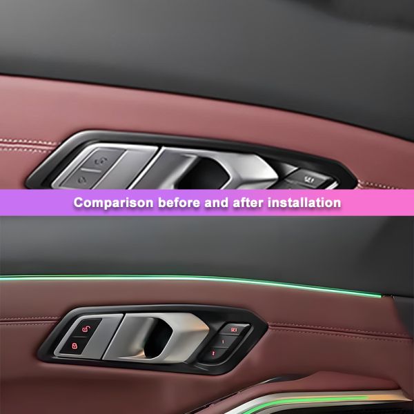 BMW Vehicle Specific Ambient LED Interior Light Kit with Plug and Play Installation and Multi-Color Customizable OEM Integration