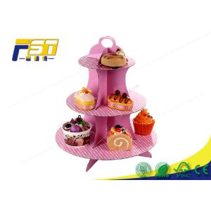Custom Tiered Cardboard Cake Display Full Color Printing For Cake Retail Stores
