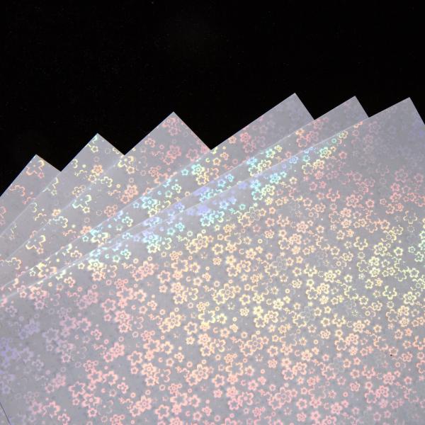 A4 Label Self Adhesive Sticker Waterproof PVC Holographic Cold Lamination Film Overlay For Transparent Holographic Film