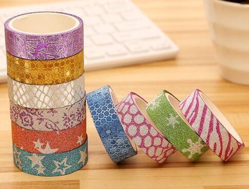 Gold Foil Washi Tape Romantic Cherry Blossom Sakura Diy Scrapbooking Masking Tapes,Craft Gift Decorative Washi Tape Mask