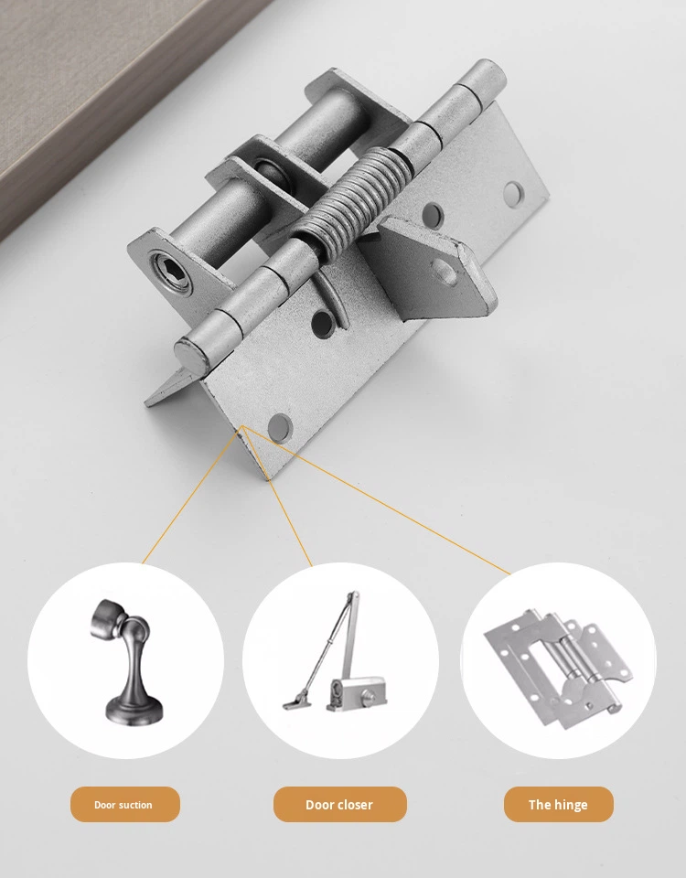 Iron Automatic Door Closing Spring Hinge 90 Degree Positioning Door Closer Wooden Door Model 03 2.5mm Thickness Xiongfeng Modern
