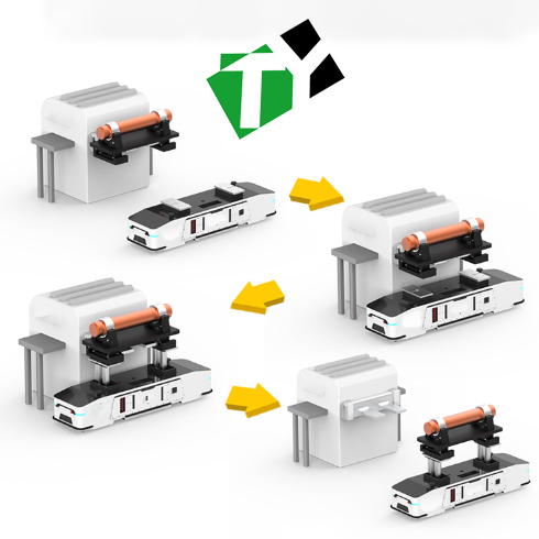 AGV Automated Guided Vehicle Maximum Speed Up To 1.5 M/s Telescopic Lift Docking Servo Motor for Streamlined Operations