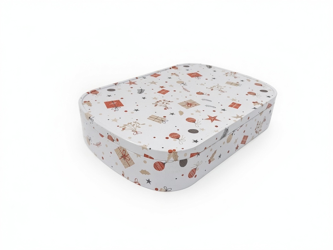 Dadi Customized Shape Irregular Rounded Rectangular Metal Storage Tin for Cookies Snacks Candies Gifts and Kitchen Organization