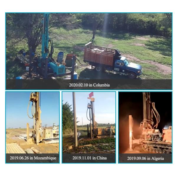 Pneumatic 260m Mobile Borehole Drilling Machine Small