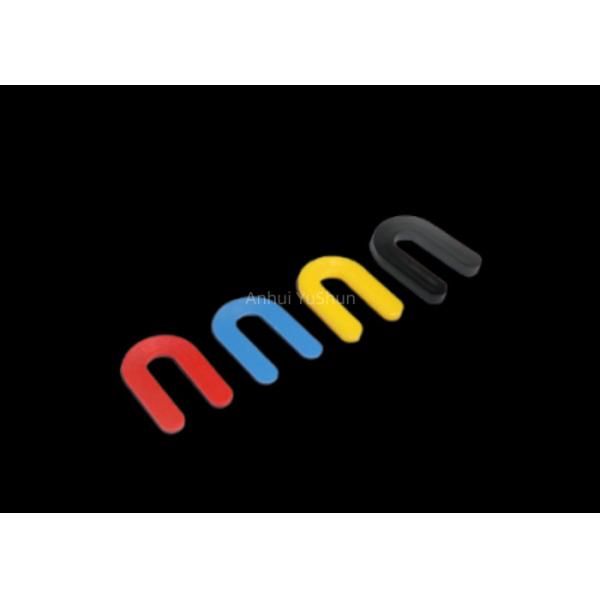 1/16" Thick Plastic Horseshoe Shims with High Resistance blue color use for floor