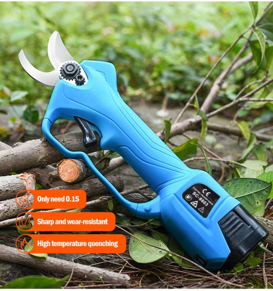 Swansoft 28mm 16.8V Electric Secateurs Electric Pruner Lithium Battery Pruning Shears Bypass Handheld Trimmers