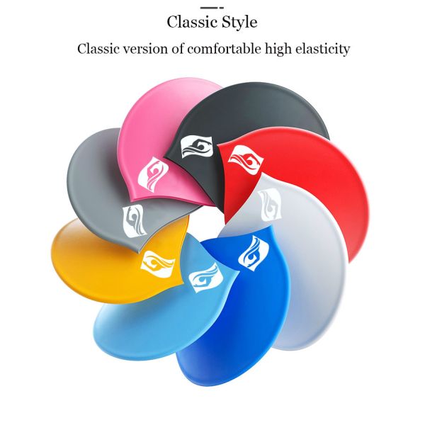 Durable Custom Printed Silicone Swim Caps For Soft Waterproof Performance