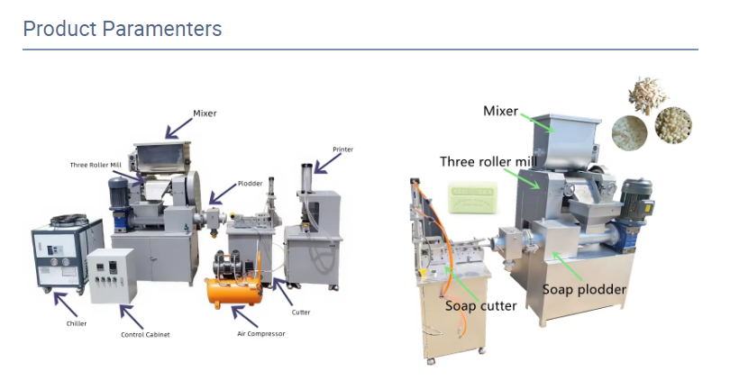 Multifunctional All-in-One High Efficiency Space-Saving Small/Medium Scale Production Soap Making Machine 50-200kg/h Capacity
