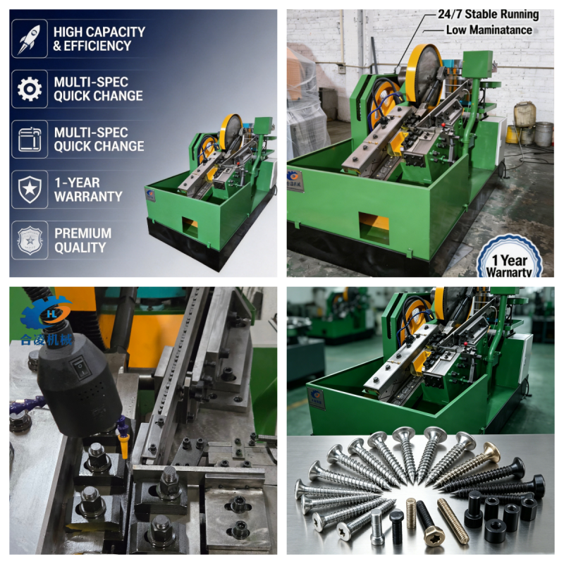 Easy Operate Thread Roll Machine High Precision Auto Feeding