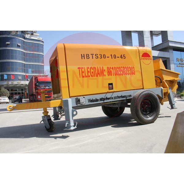 Ready Mix Electric Concrete Pump With Mixer Movable Automatic Unloading