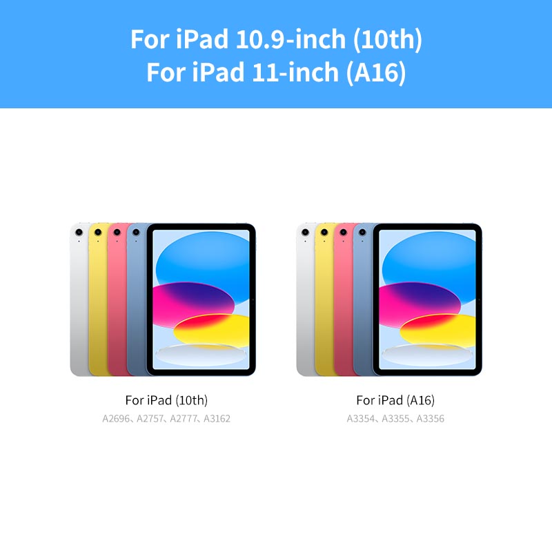 OEM Wireless Magnetic Keyboard Case for iPad 7-Color Backlight Scissor Keys Multi-Touch Trackpad Aluminum Alloy Panel