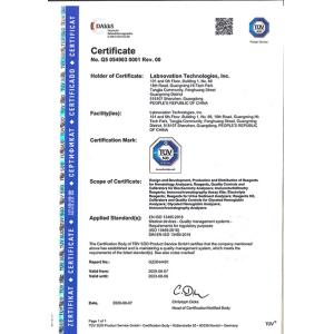 Labnovation Technologies, Inc. Certifications
