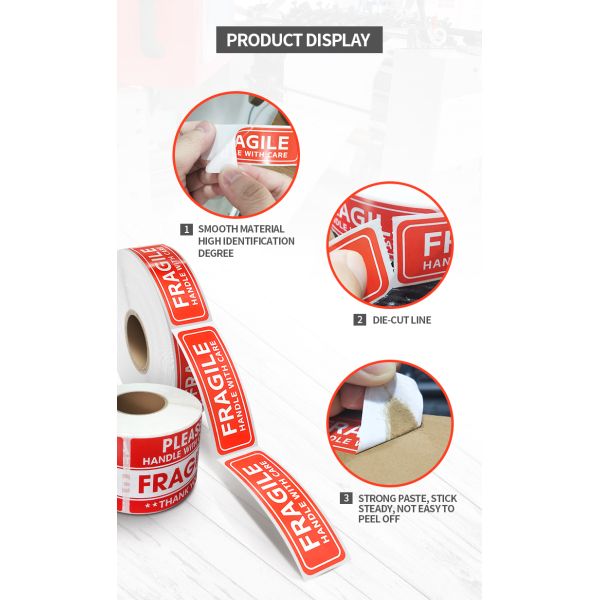 Red Custom Private Labels Waterproof for Glass Cup Shipping