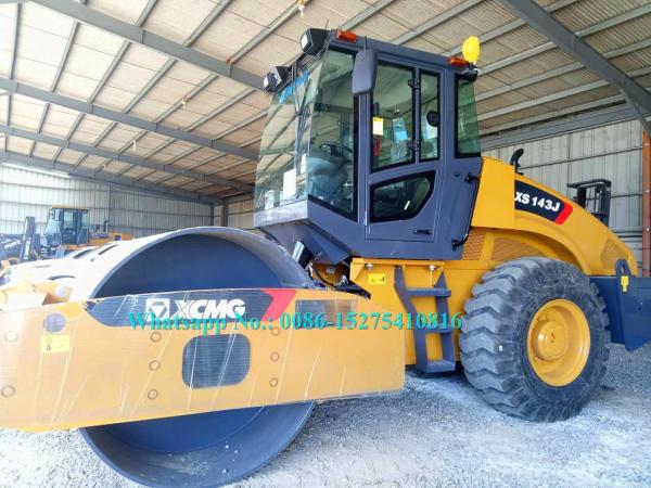 Mechanical Control 14 Ton Road Roller Machine XCMG XS143J With Air Conditioner