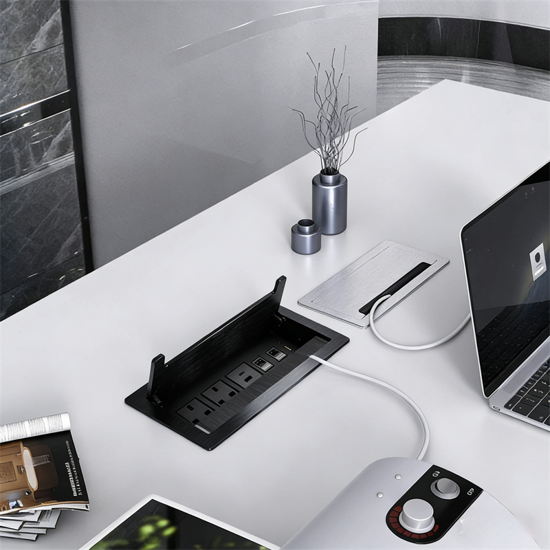UKCA Standard Flip Up Embedded Plug Outlet Socket For Desktop