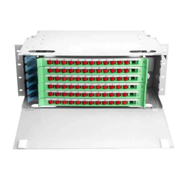 Outdoor 48 Port ODF Optical Distribution Frame IP66 Mild Steel Fiber Optic Patch Panel