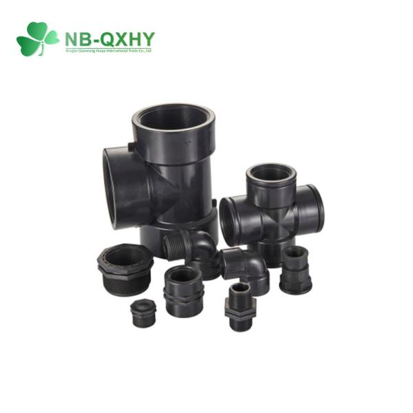 Black Irrigation Radiation Protection Polypropylene Hose PP Compression Elbow Fitting