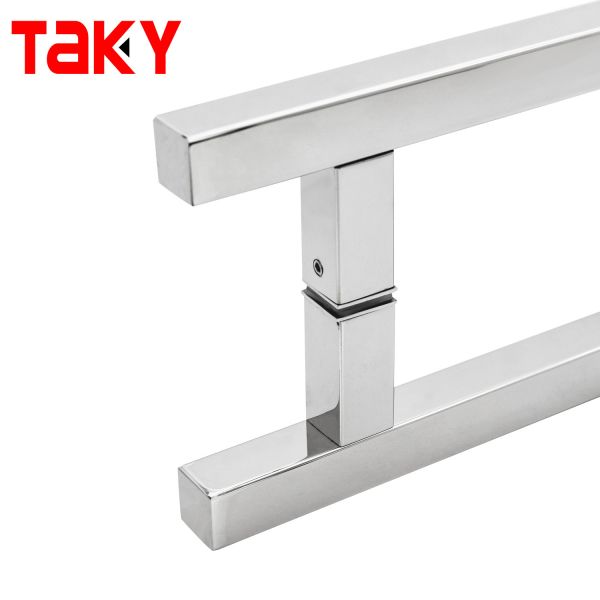 Easy Install Stainless Steel Tube Door Handle Mirror Finish Long Push Pull Handle