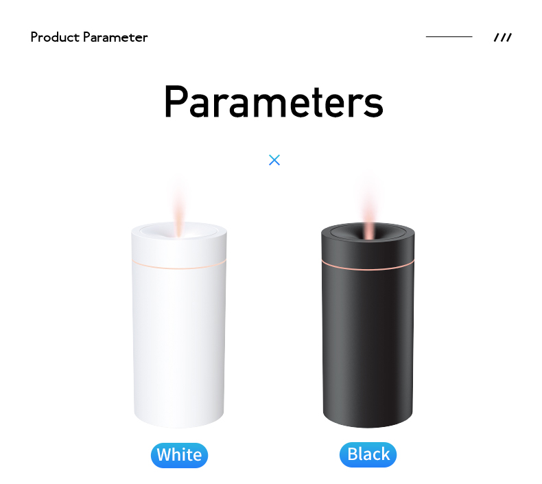 Flame Colorful Atmosphere Light Scent Electronic Logo Mounted Essential Oil Mini Black Air Diffuser Car Humidifier